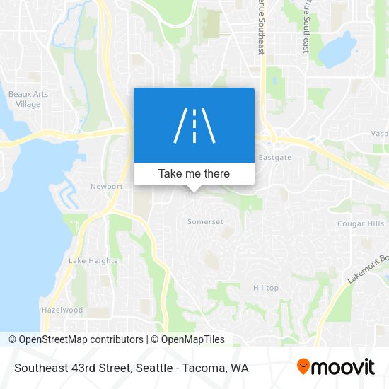 Southeast 43rd Street map