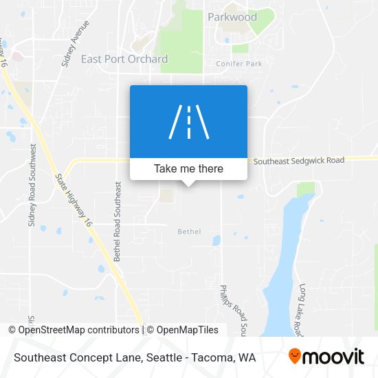Southeast Concept Lane map