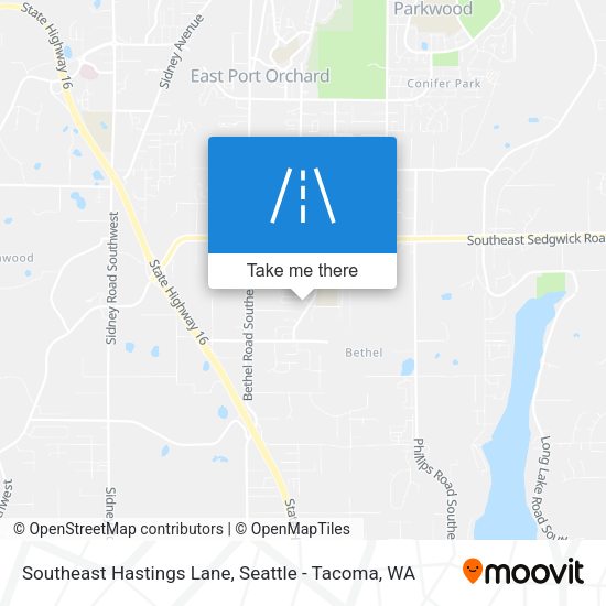 Mapa de Southeast Hastings Lane