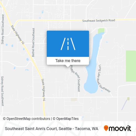 Southeast Saint Ann's Court map