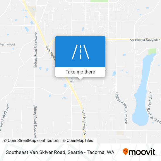 Southeast Van Skiver Road map