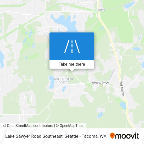 Lake Sawyer Road Southeast map