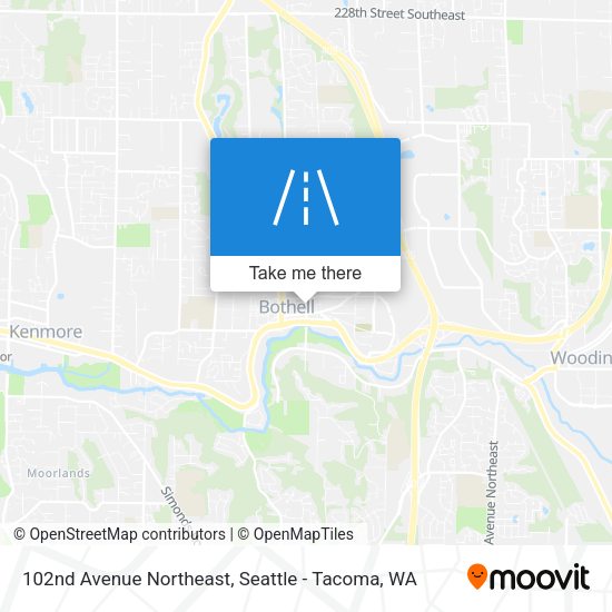 102nd Avenue Northeast map