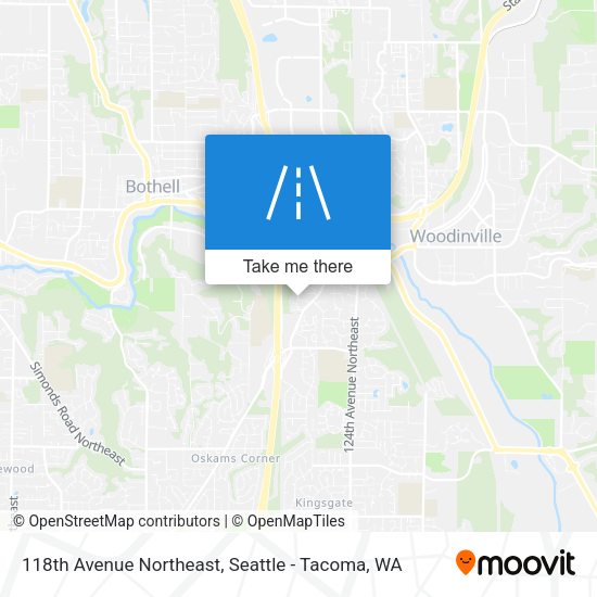 118th Avenue Northeast map