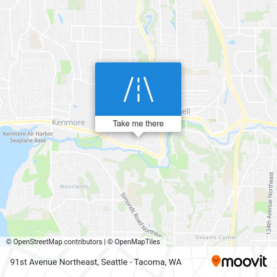 91st Avenue Northeast map
