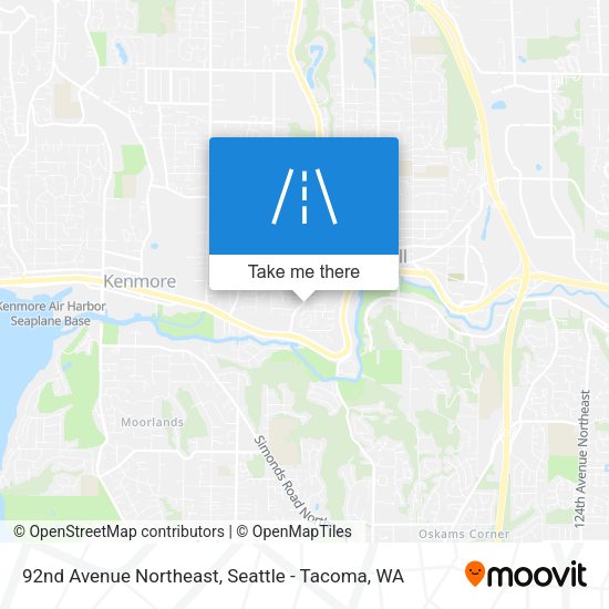 Mapa de 92nd Avenue Northeast