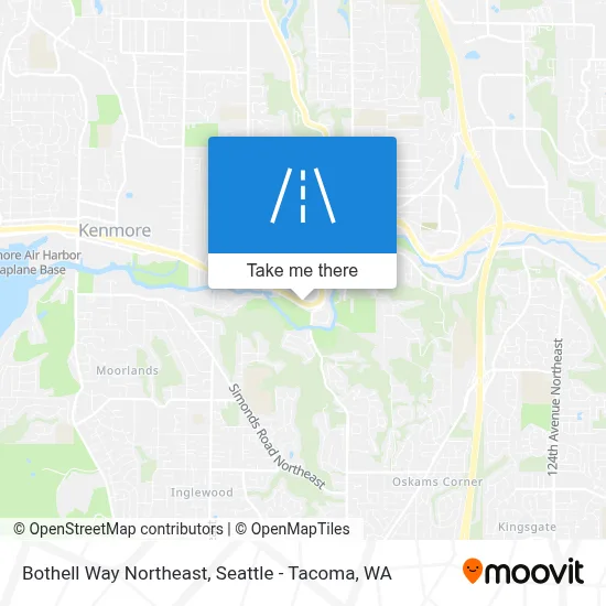 Bothell Way Northeast map