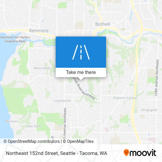 Northeast 152nd Street map