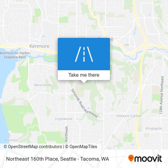 Mapa de Northeast 160th Place