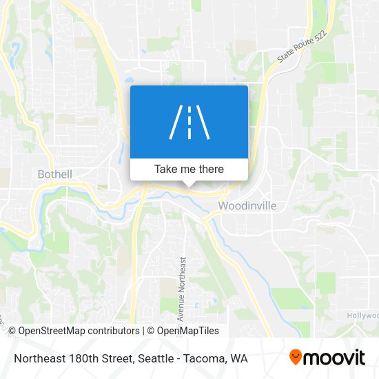 Northeast 180th Street map