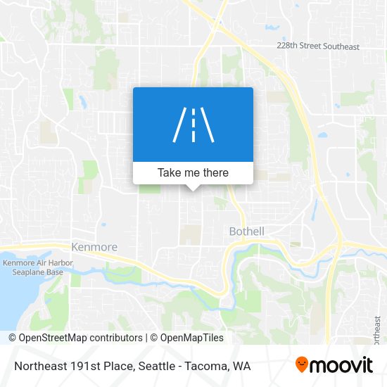 Northeast 191st Place map
