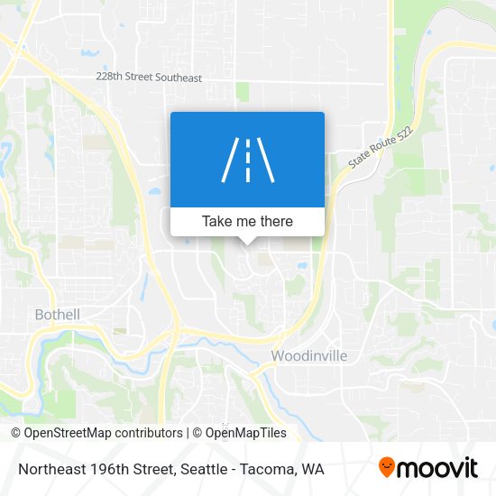 Northeast 196th Street map