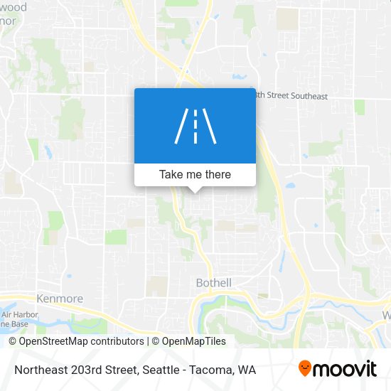 Northeast 203rd Street map