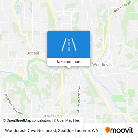 Mapa de Woodcrest Drive Northeast
