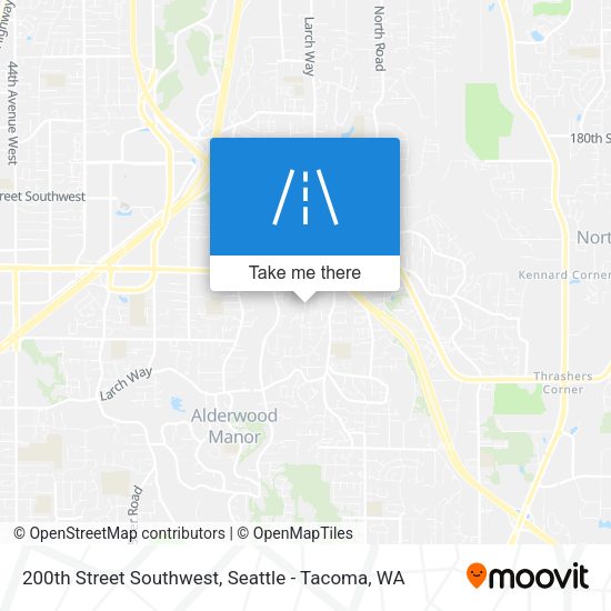 200th Street Southwest map