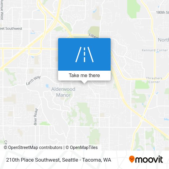 210th Place Southwest map