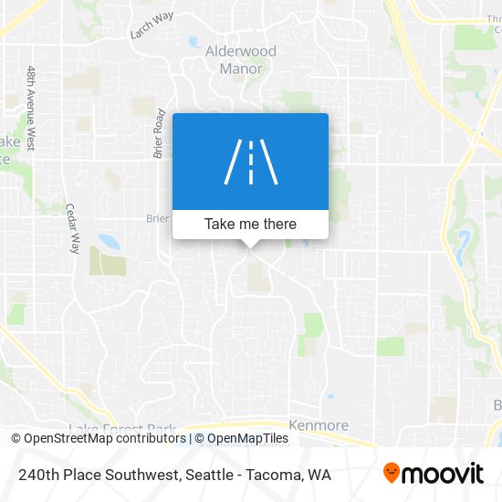 240th Place Southwest map