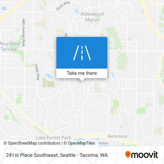 241st Place Southwest map