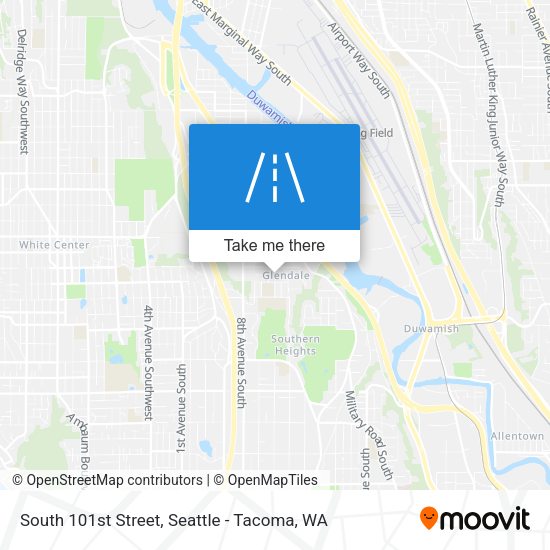 South 101st Street map