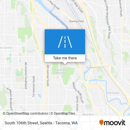 South 106th Street map