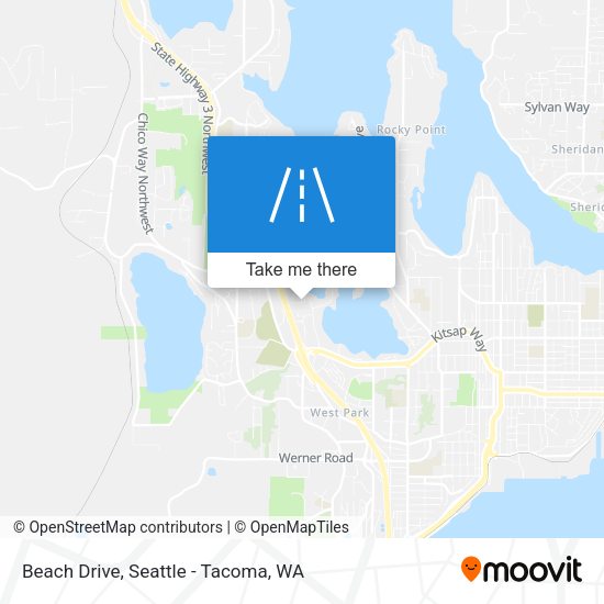 Beach Drive map