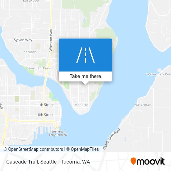 Mapa de Cascade Trail