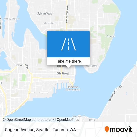 Cogean Avenue map