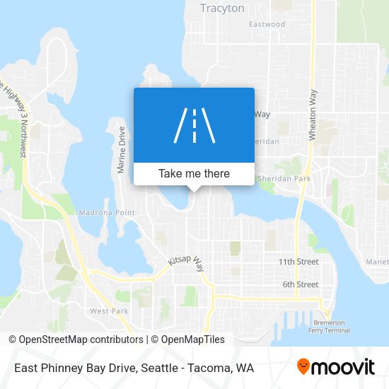 Mapa de East Phinney Bay Drive