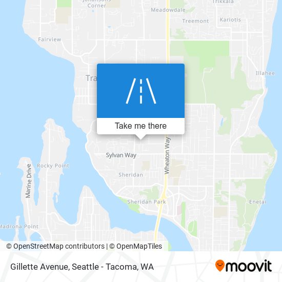 Mapa de Gillette Avenue