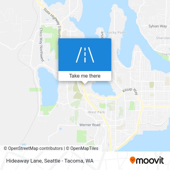 Mapa de Hideaway Lane