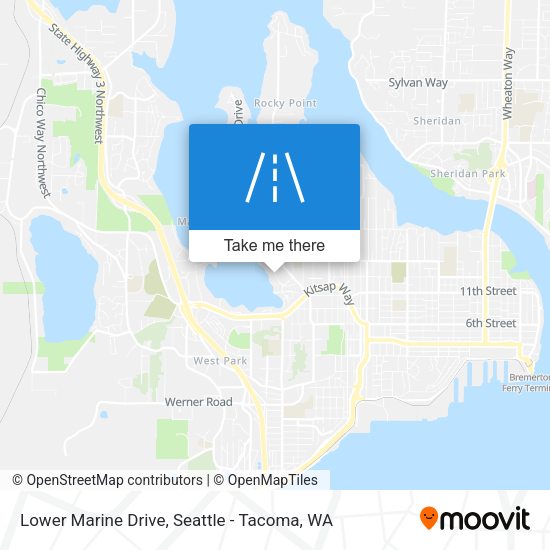 Lower Marine Drive map