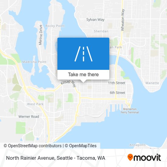 North Rainier Avenue map