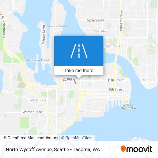 North Wycoff Avenue map