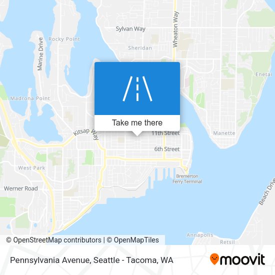 Mapa de Pennsylvania Avenue