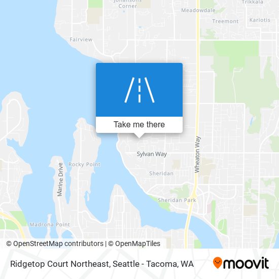 Ridgetop Court Northeast map