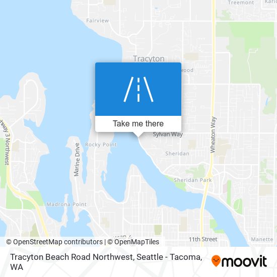 Mapa de Tracyton Beach Road Northwest