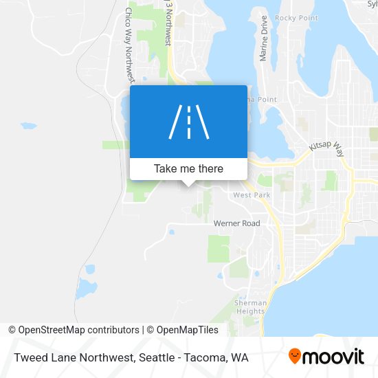 Mapa de Tweed Lane Northwest