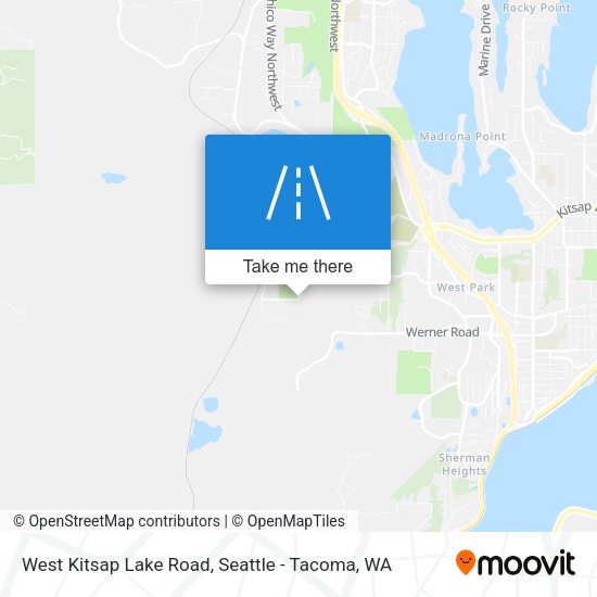 West Kitsap Lake Road map
