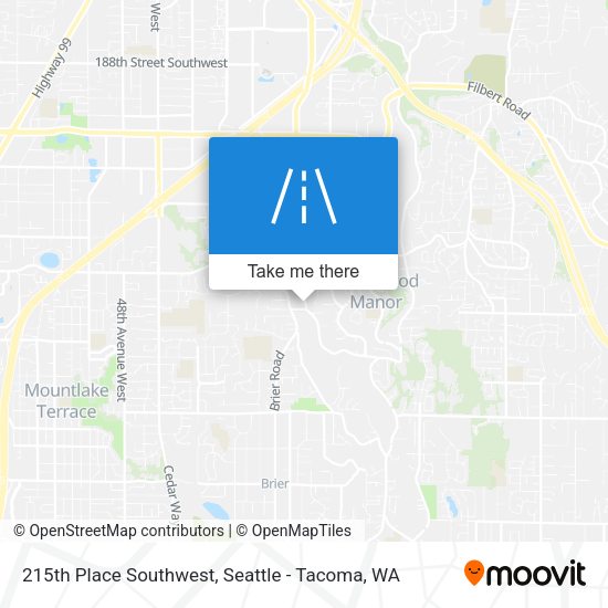 215th Place Southwest map
