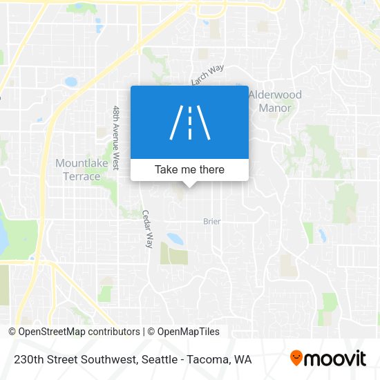Mapa de 230th Street Southwest