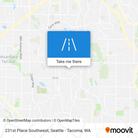 231st Place Southwest map