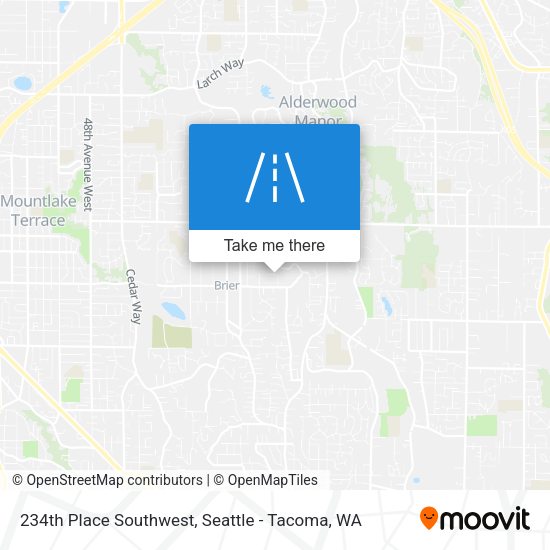 Mapa de 234th Place Southwest