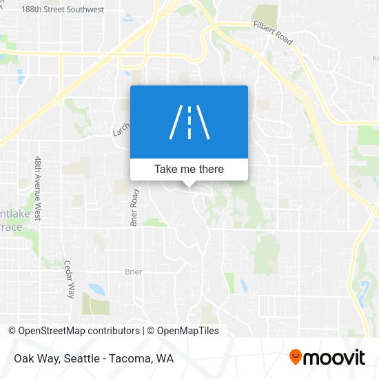 Oak Way map