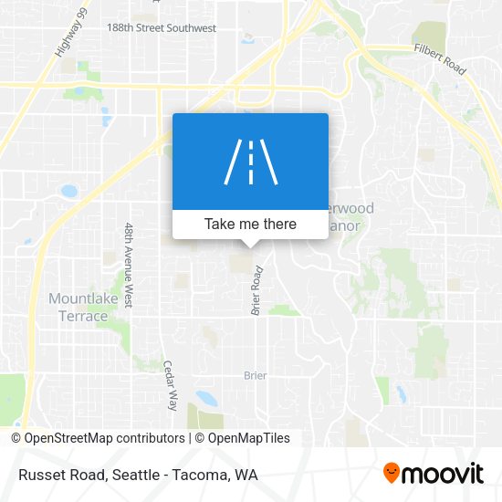 Russet Road map