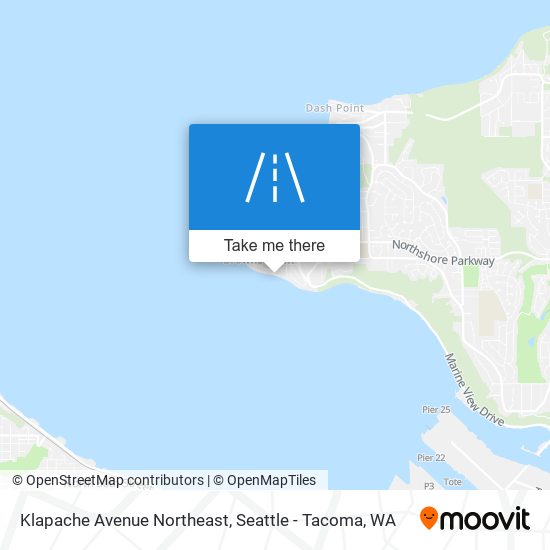 Klapache Avenue Northeast map