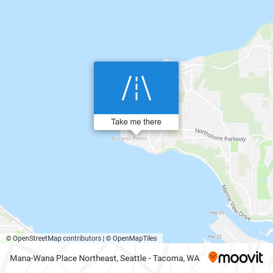 Mapa de Mana-Wana Place Northeast