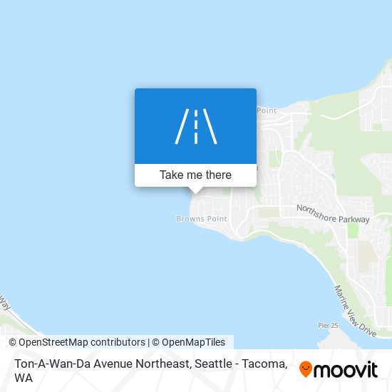 Ton-A-Wan-Da Avenue Northeast map