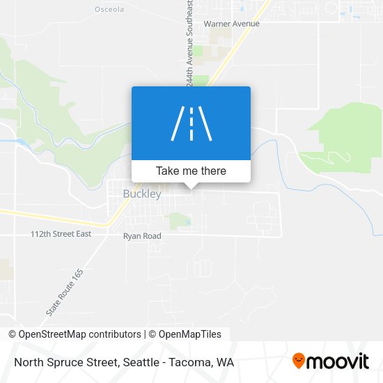 North Spruce Street map