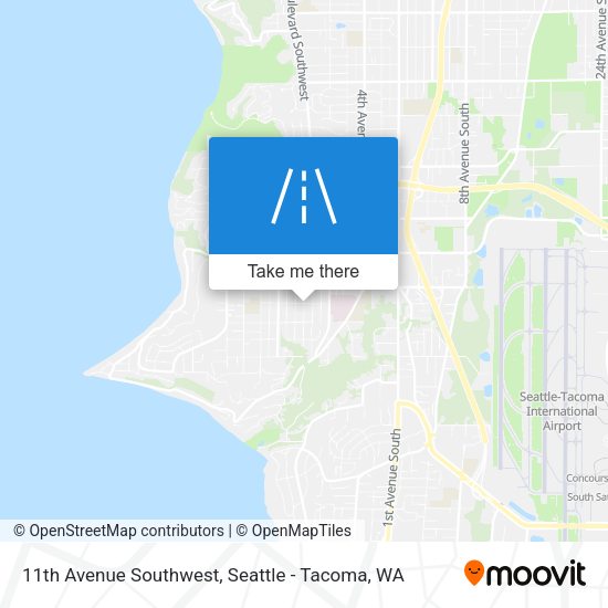 11th Avenue Southwest map