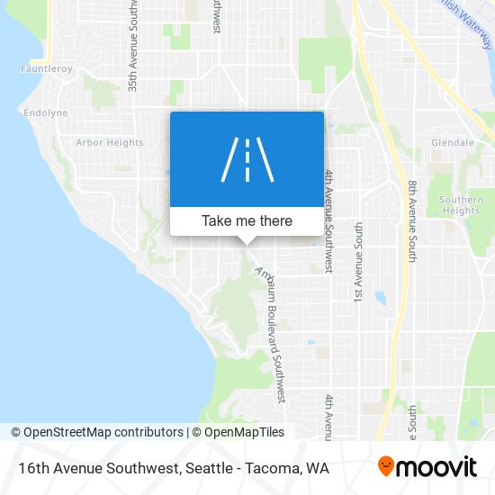 16th Avenue Southwest map